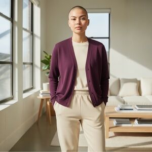 Plum “J.CREW” Cardigan Sweater Sz XL